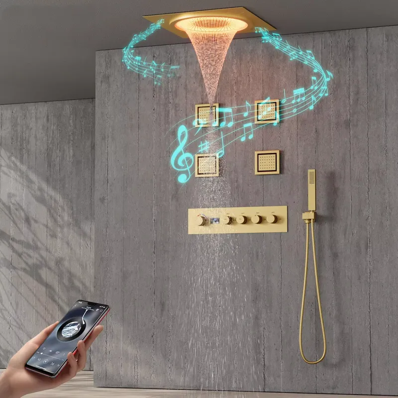 Spa & Wellness Dr Roy Sothers - Set Doccia LED Intelligente con Musica,