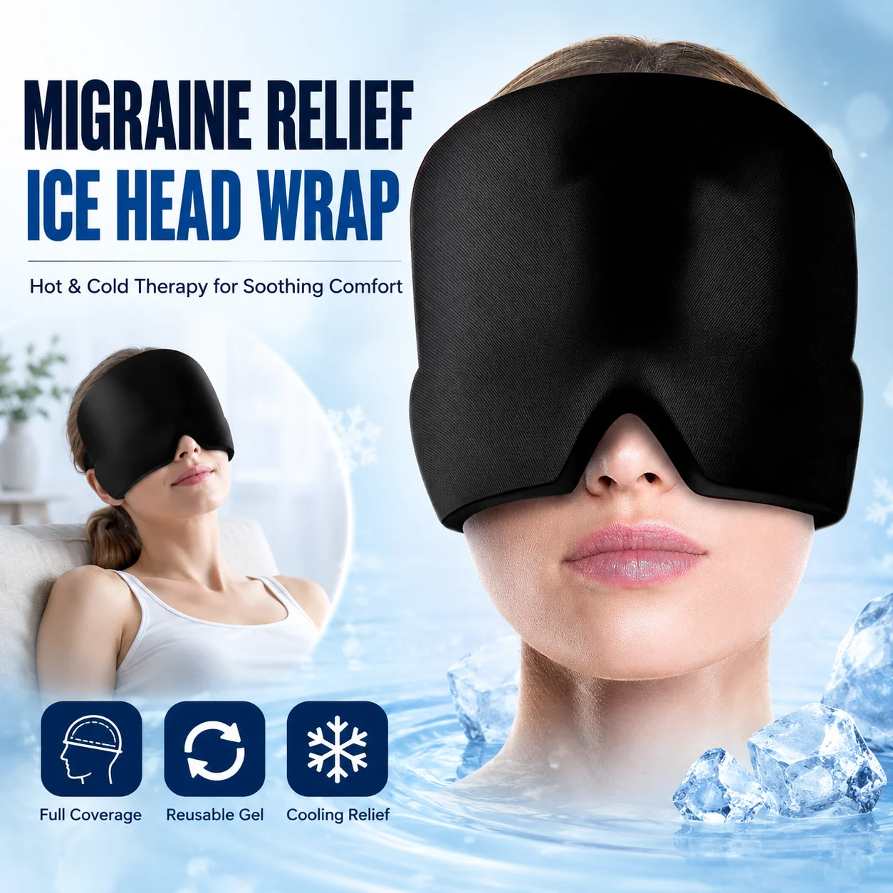 Eye Mask Heated - Maschera per la testa con gel